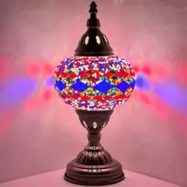 Purple Blue Diamonds Turkish Lamps - Without Bulb