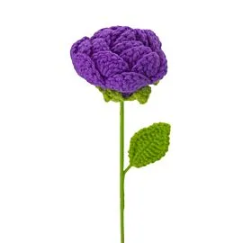 purple crochet rose