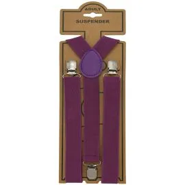 Adult Suspenders with Display - Purple