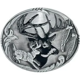 Bling Belt Buckles Wholesale - Deer Buckles with Silver Color Design