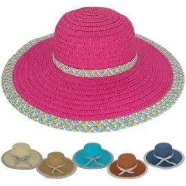 Colorful range of women summer beach floppy hats at wholesale prices - pride month summer hats