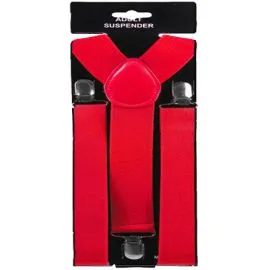 Red 1.5 Inch Wide Suspenders