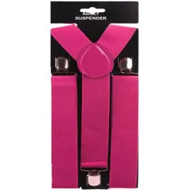 Pink 1.5 Inch Wide Suspenders