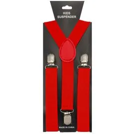 Red Color Children Wholesale Suspenders