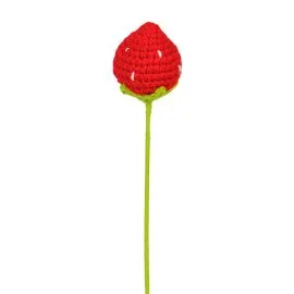 Crochet Strawberry Fruits Wholesale - Red handmade flowers for bouquets