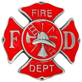 Red Firefighter Belt Buckle