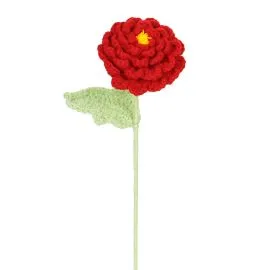 Crochet Red Peony Flowers bulk