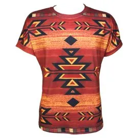 Red Western T Shirts Wholesale Front side