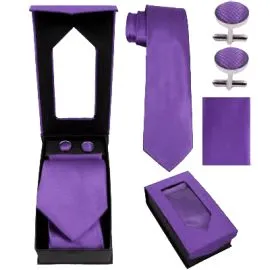 Conjunto de corbata morada