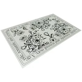 Black Rose and Flower Print on White Wrap Papers wholesale options