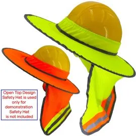 bulk safety hats sunshield visors and neck flaps for workers