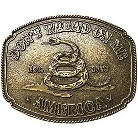 Belt Buckles in Bulk - Don't Tread On Me Snake Belt Buckle Design