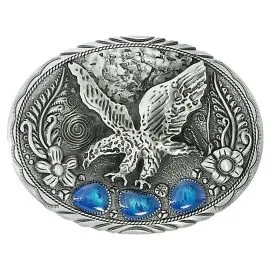 Belt Buckles Wholesale Options - Stone-Embellished Eagle Turquoise Belt Buckle