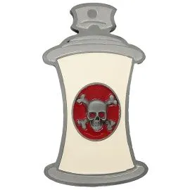 Skull Spray Bottle Belt Buckle