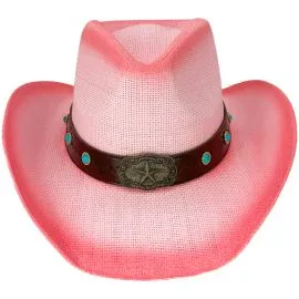 Wholesale Star Turquoise Bead Band Cowboy Hat in Black Shade