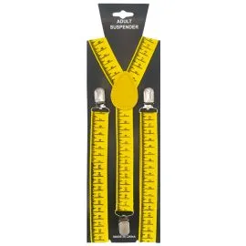 Tape Measure Print Adult Wholesale Supenders