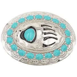 Turquoise Beads Belt Buckle