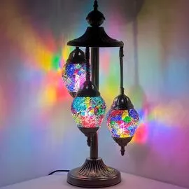 Wholesale Rainbow Clouds Handmade Egg Shaped Mosaic Glass Lamp