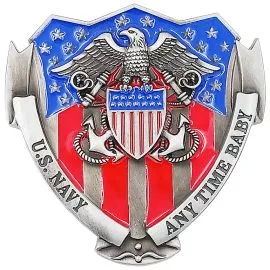 US Navy Belt Buckle - USA Flag Edition