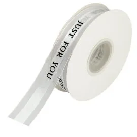 Wholesale White Ribbon Rolls with 'Just For You' Message