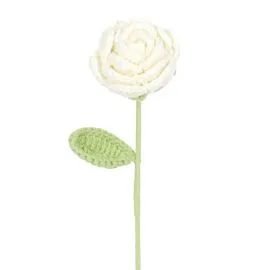 White Crochet Roses for flower shops with wholesale selection