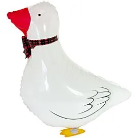 white duck balloon with walking pet design