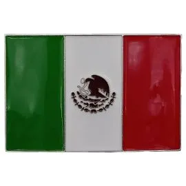 Wholesale Belt Buckles - Mexico Flag Belt Buckle