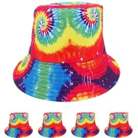 Tie-Dye Spiral Reversible Bucket Hat