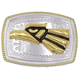 Bling Belt Buckles Wholesale - Gold & Silver Hecho En Mexico Buckle