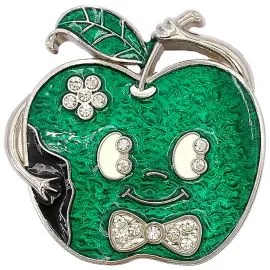 Wholesale Silver Fleur De Lis Belt Buckles - Green Apple Women's Belt Buckle