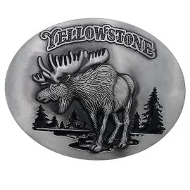 from Buckle Wholesaler - Yellowstone Belt Buckles Silver Elk Design