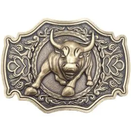 Bling Belt Buckles Wholesale - Wild Bull Belt Buckle Floral Design