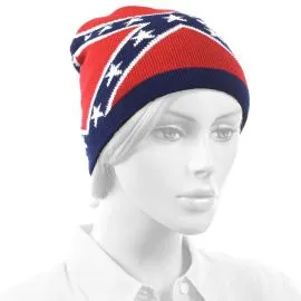 Bulk Starry Red Navy Blue Pattern Beanie Hat