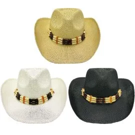 Straw Cowboy Hat Wholesaler - Quality Hats with Beads