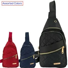 Wholesale Crossbody Bags in Bulk - Assorted Colors, black, navy blue and red