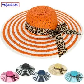 Colorful range of ribbon bow floppy summer beach hats for women at wholesale prices 