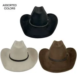 Wholesale felt cowboy hats with assorted colors - cream, khaki and black