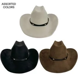 Assorted color felt cowboy hats in bulk