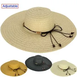 Colorful range of plain solid color floppy summer beach hats at wholesale prices