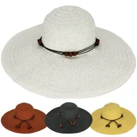 An exquisite range of summer beach floppy straw hats for women at wholesale prices from buy4store 