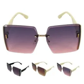 Gafas de sol con lentes degradadas y monturas grandes para mujer - Colores variados | UV 400