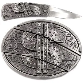 Belt Buckle Wholesale USA - Dollar Sign Knife Belt Buckle