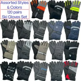 Wholesale Ski Gloves in Bulk - Gloves set for Men