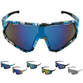 Polarized Sport Cycling Sunglasses with Custom Frame for Men - Assorted Colors | UV 400