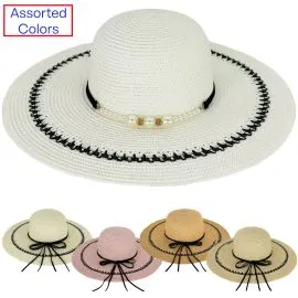 wholesale elegant summer hats for ladies - sun hats with pearls