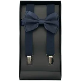 navy blue men's suspender and bowtie sets wholesale options