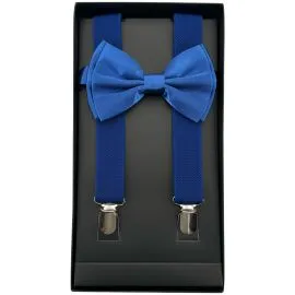 blue suspender bowtie sets wholesale selection