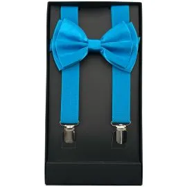 Turquoise Bowtie and suspenders wholesale selection