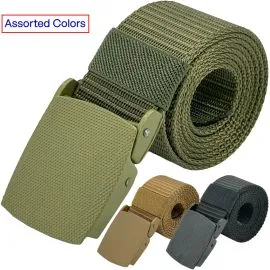 Wholesale Tactical Belts in Bulk - Army green, beige and black slide belts