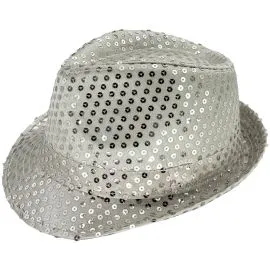 Wholesale Party Fedora Hats - Gray - Side picture